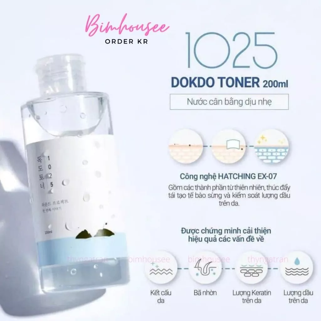 Toner Nước hoa hồng Round Lab Roundlab 1025 Dokdo Mamonde Rose Water 150ml - 200ml