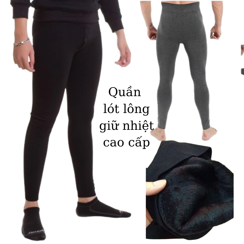 Quần Giữ Nhiệt Nam Lót Lông Cao Cấp Quần Lenging Giữ Nhiệt Lót Trong Cho Nam