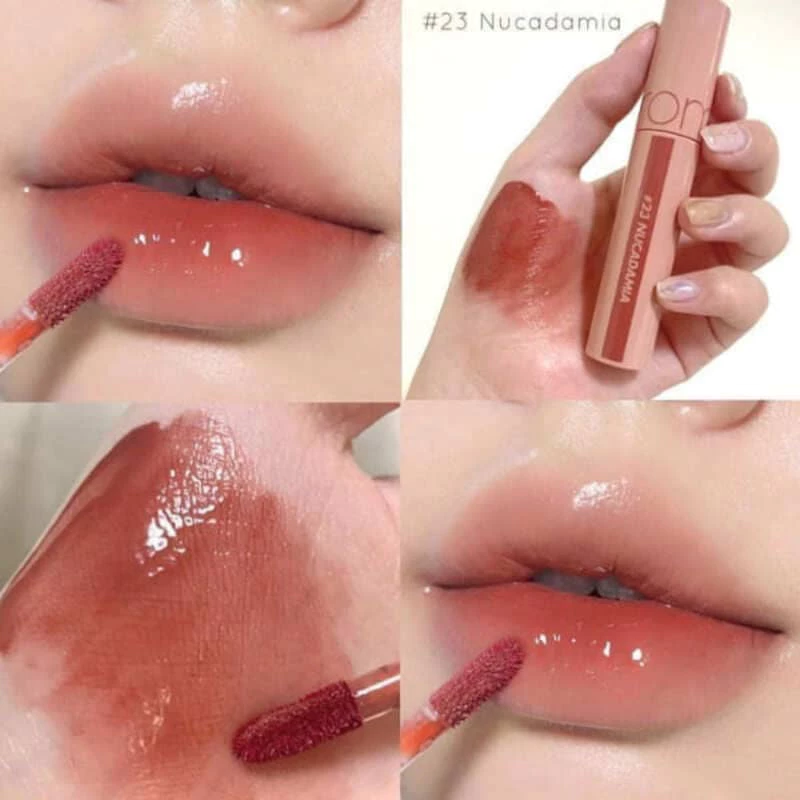 Son Tint Bóng Romand Juicy Lasting Tint màu 23 Màu Đỏ Nâu Nude