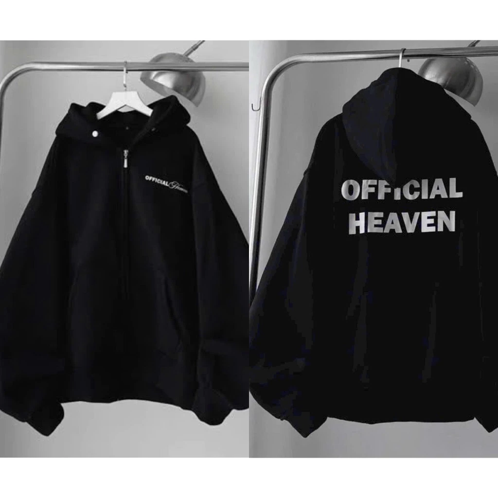 Áo Khoác Nỉ Zip Unisex Form Rộng HEAVEN BASIC - fammilyshop