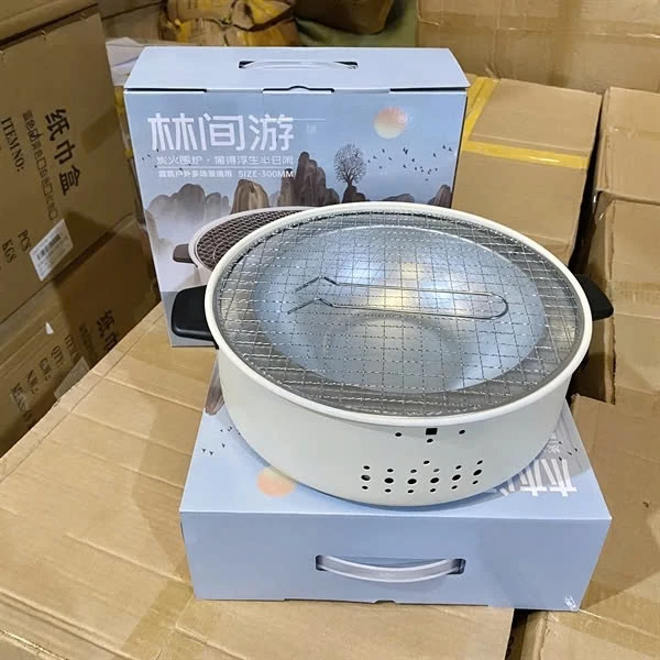 Bếp nướng than hoa INOX , bếp nướng thịt BBQ, không khói chất liệu thép BN14 cao cấp không gỉ