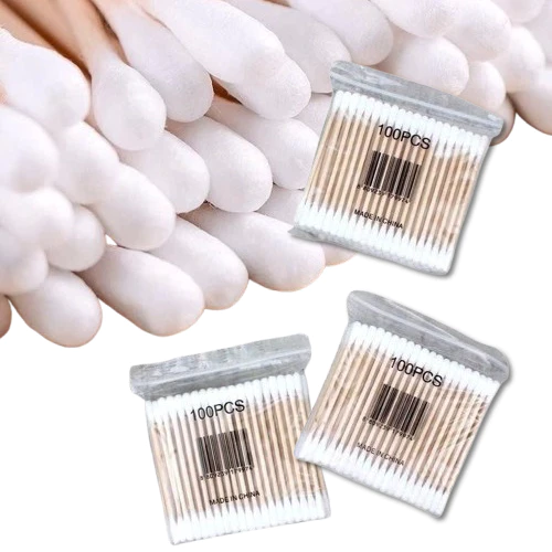 [COMBO 2 TÚI] SET 2 Túi 100 Bông Tăm Ngoáy Ráy Tai Trang Điểm Vệ Sinh Mũi Cho Bépa Khách Sạn