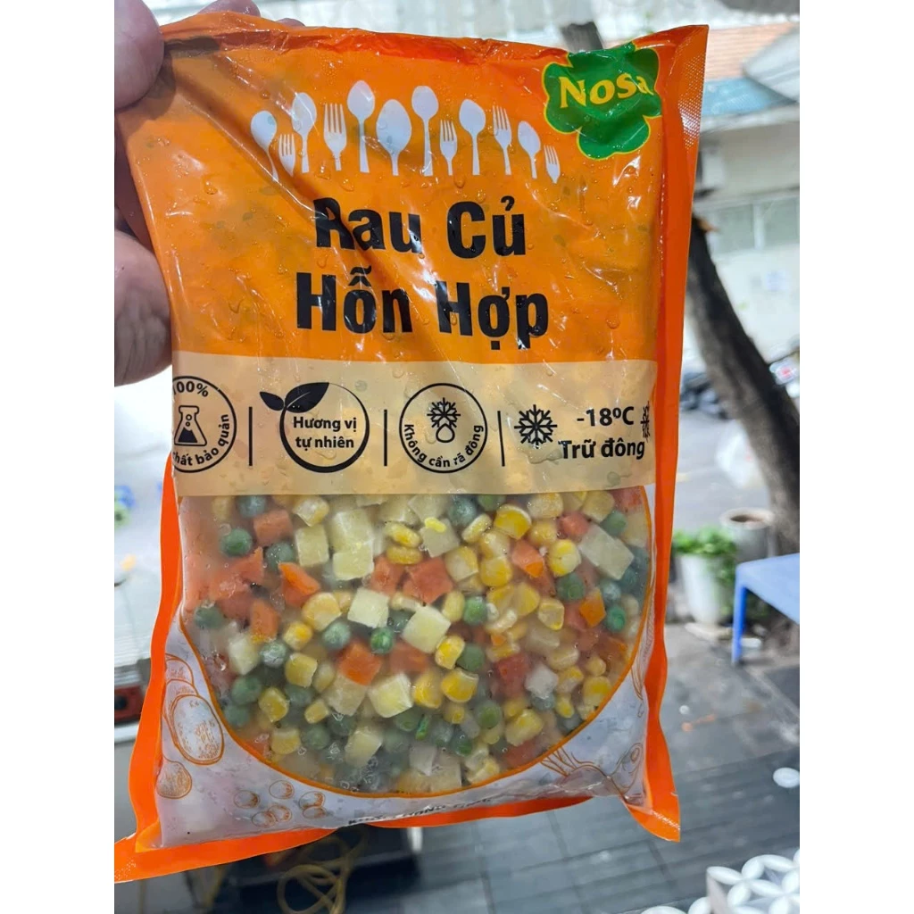 Rau củ hỗn hợp NOSA, Rau củ hỗn hợp - túi 1kg/ giao hoả tốc Hn túi 1kg