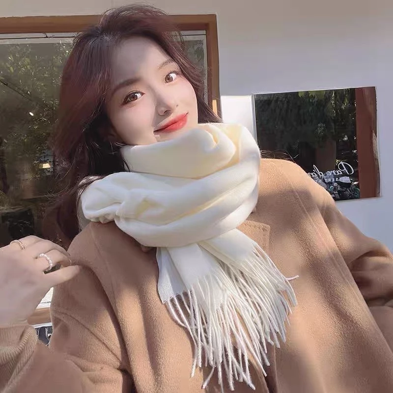 【Hwang】Khăn Choàng Cổ , Khăn Dạ Cashmere Lông Cừu Nam Nữ Bản To 200 x 70cm, 250g