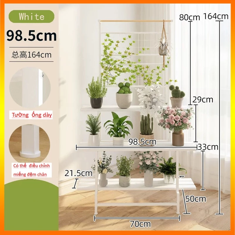 Lớn Đặt thực vật Giá đỡ Nội thất Nhiều lớp Ban công Nghệ thuật sắt  Loại sàn Cây leo cây xanh Trang chủ Kệ chậu hoa
