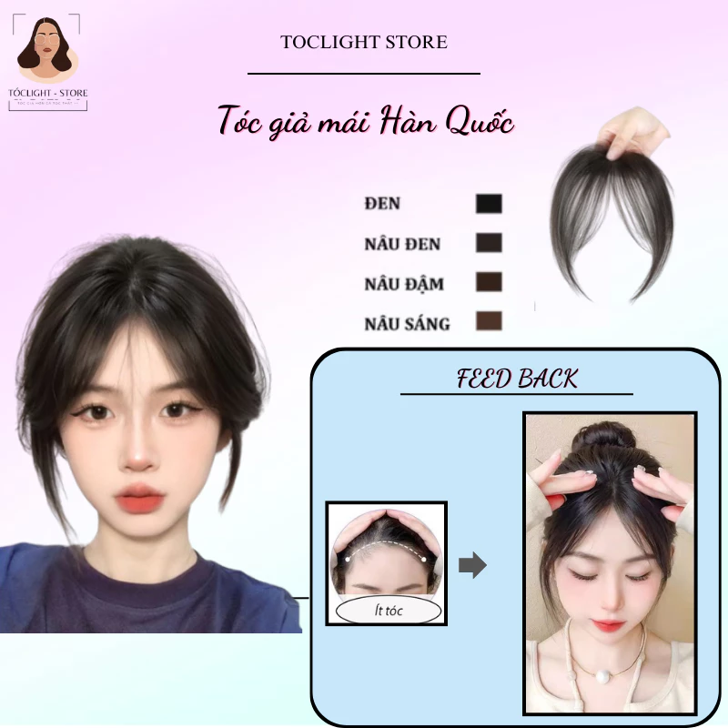 Tóc Mái Giả Hàn Quốc Mái Thưa, Mái Layer 2 Mai Cực Xinh Có Thể Tạo Kiểu 317255
