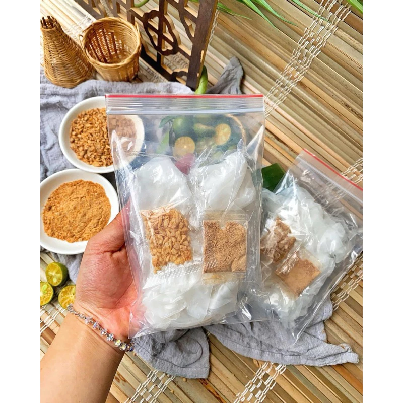 Bánh Tráng phơi Sương muối nhuyễn tỏi phi