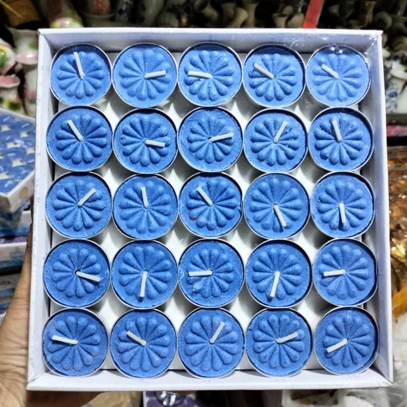 (100 viên)Nến Tealight hoa mai 7 màu cao cấp cháy khoảng 2 giờ