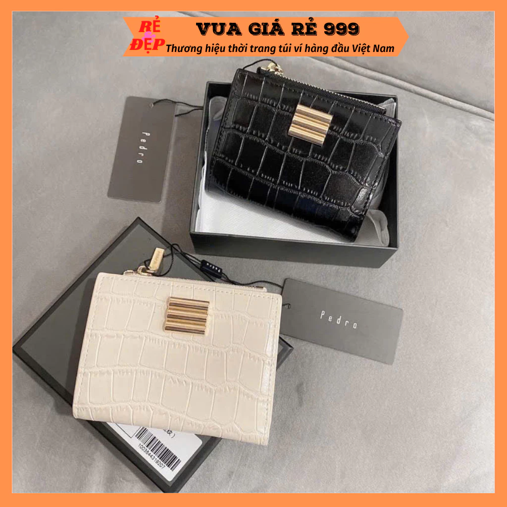 Ví nữ pedro mini ngắn da rắn thời trang đẹp hàng QC cao cấp full box nhiều ngăn nhỏ gọn bỏ túi VN39 (#15940075)