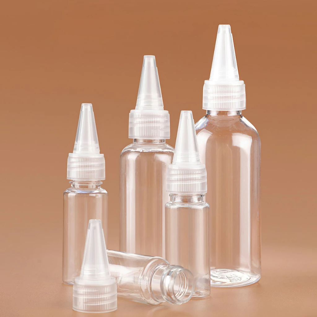 Chai nhựa PET nắp nhọn 5ml/10ml/20ml/30ml/50ml/60ml/80ml/100ml - chai mỹ phẩm, toner, gel 10 cái/gói EUNIO