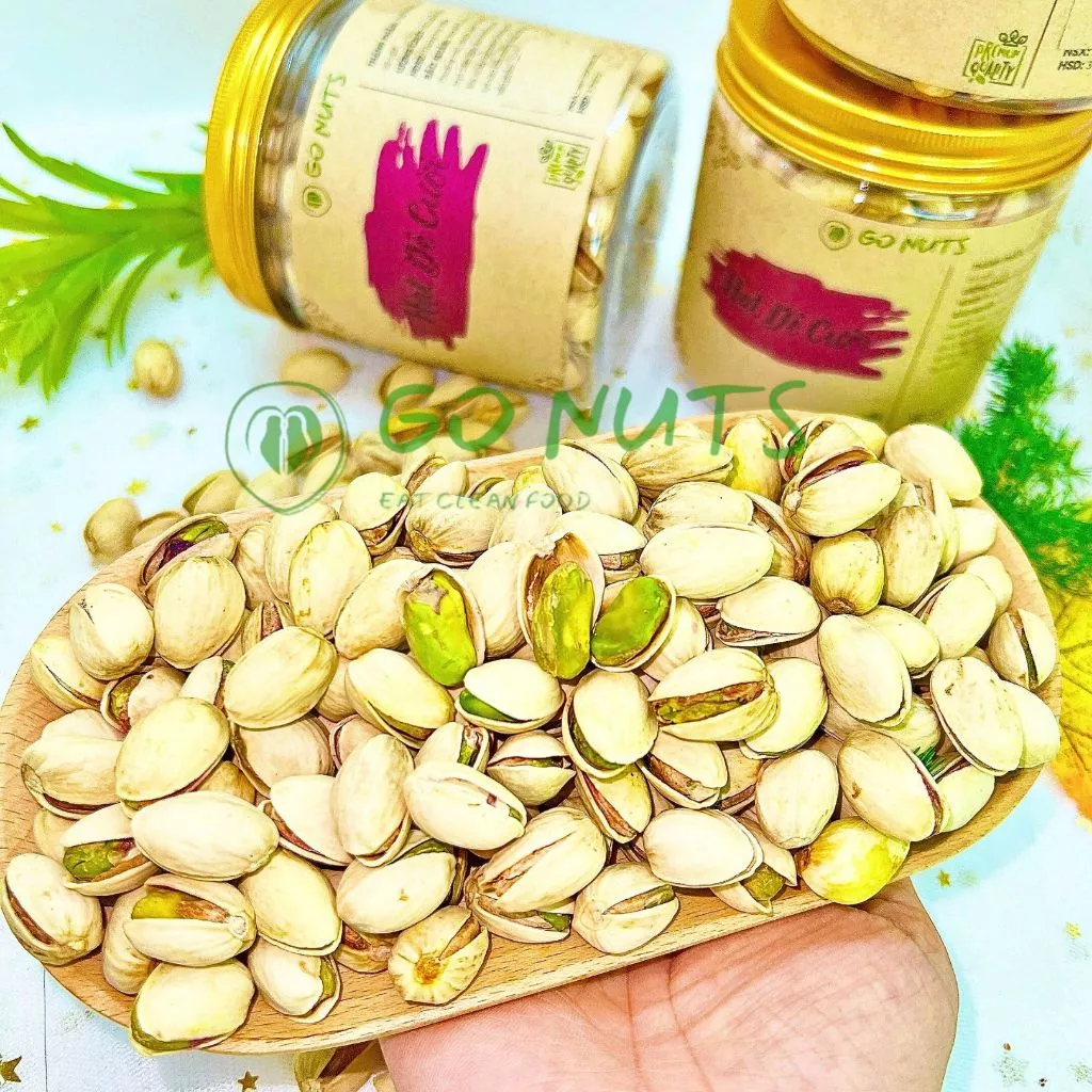 Hạt dẻ cười sấy chín hộp 250g GO NUTS Pistachio không tẩy trắng hỗ trợ ăn kiêng