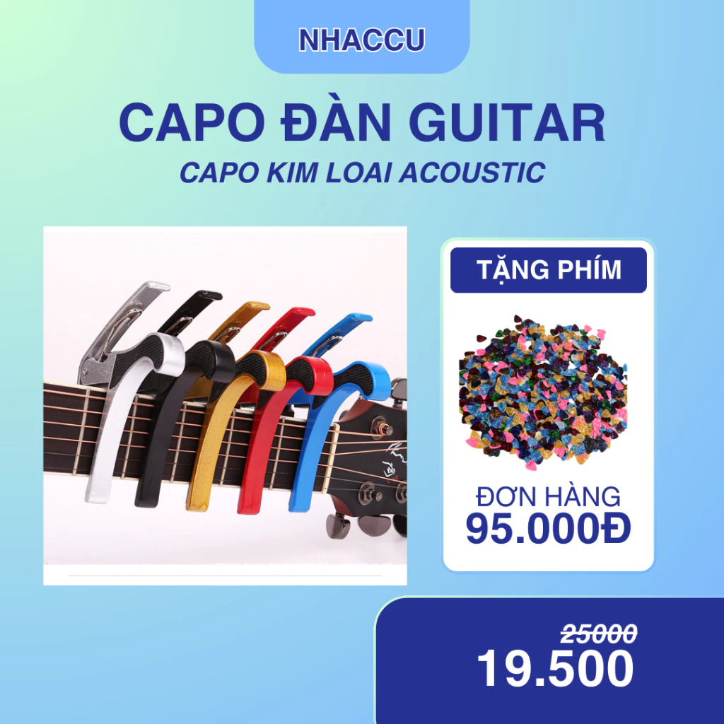 Capo Đàn Guitar Làm Bằng kim loại I Kẹp Đàn Guitar Acoustic ,Classic Loại Chất Lượng Chắc Bền Hàng Phổ Biến