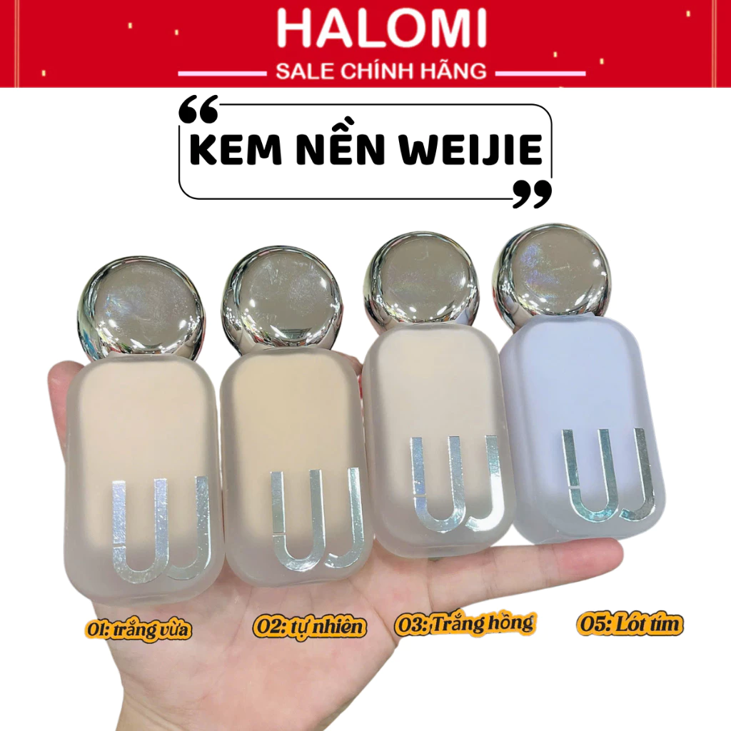 Kem nền Z.W.J Weijie Lightweight 30ml cho lớp nền mỏng nhẹ tự nhiên chống thấm nước kiểm soát dầu