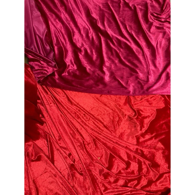 Vải nhung trang trí Tết, kích thước 1m x 1,6m, chất lượng đẹp, màu sắc phong phú cho decor lễ hội.
