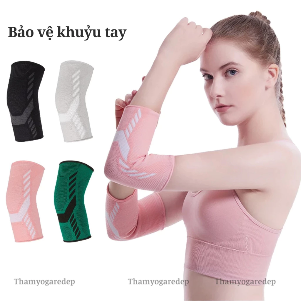 Băng Quấn Bảo Vệ Khuỷu Tay Đàn Hồi Co Giãn Thấm Hút Mồ Hôi Khi Chơi Thể Thao (1 Chiếc)