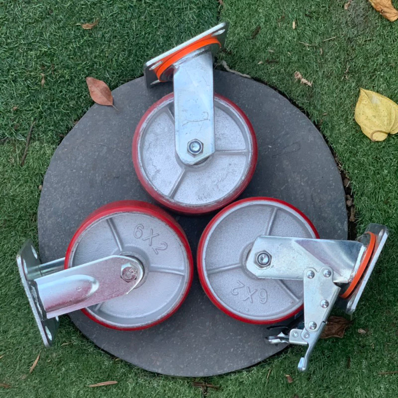 [HÀNG ĐẸP] Bánh xe chịu tải gang PU 150mm
