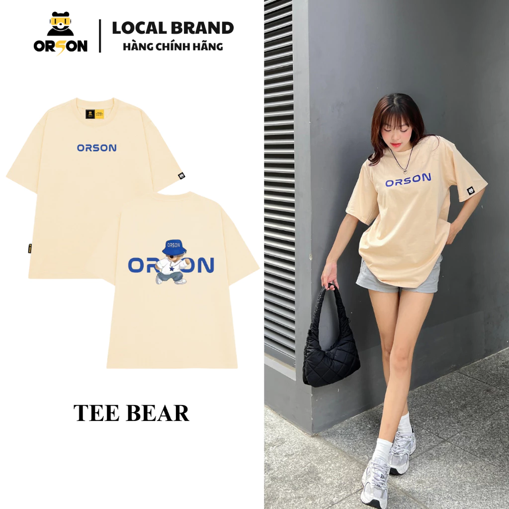 Áo thun Local Brand Orson Studio - Tee BEAR Áo Form Rộng Tay Lỡ Dành Cho Nam Nữ, Thoáng Mát ,Co Dãn