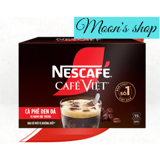 Cà phê đen đá hòa tan Nescafe Việt ( 15 gói ×16g)