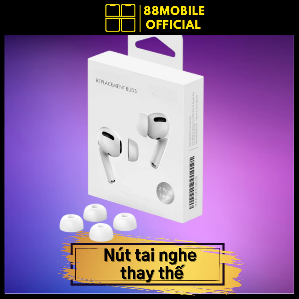 Núm tai nghe dành cho air.pod pro nút đệm silicon titan cao cấp có lỗ chống ồn I 88Mobile