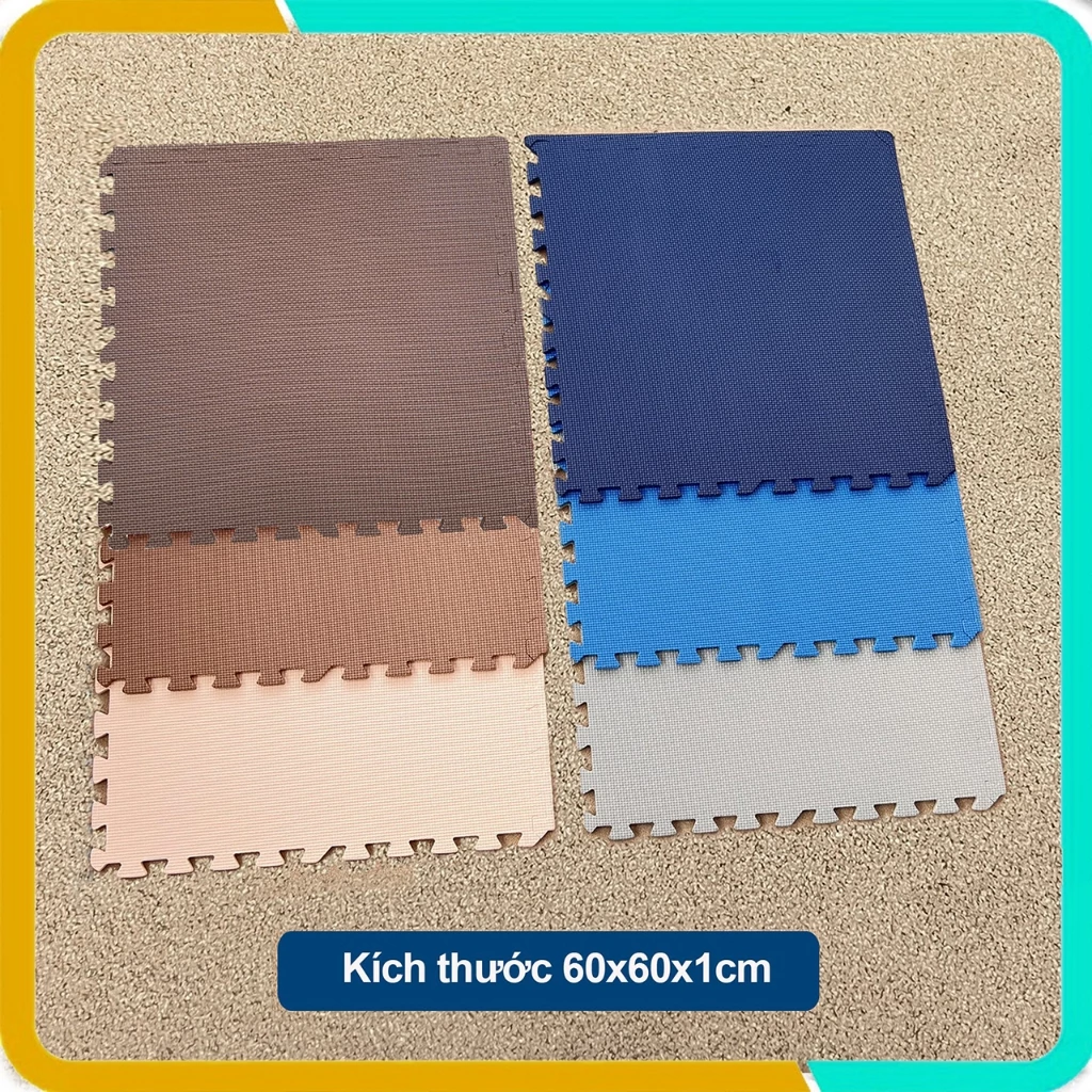 Thảm Xốp Lót Sàn Kích Thước 60x60x1cm, Màu Pastel Sang Trọng, Sản Phẩm Mới, Không Lỗi- Hàng Việt Nam