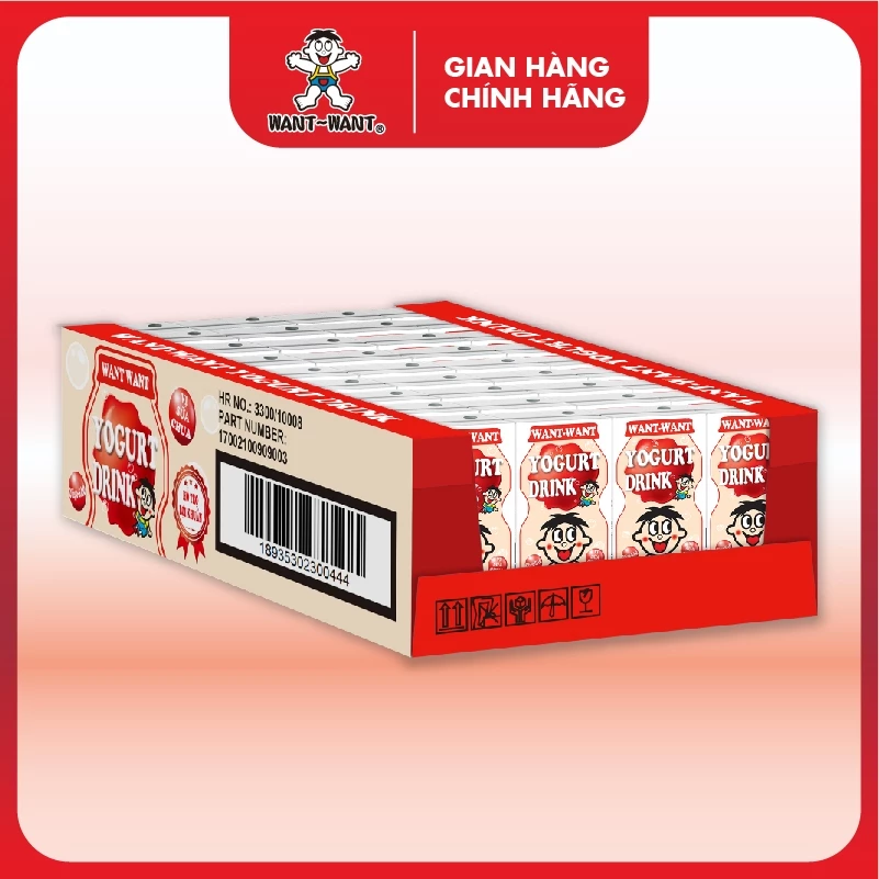 Thức Uống Dinh Dưỡng Want Want Vị Sữa Chua Thùng 125ml, Sữa Chua Uống Tiệt Trùng Tự Nhiên
