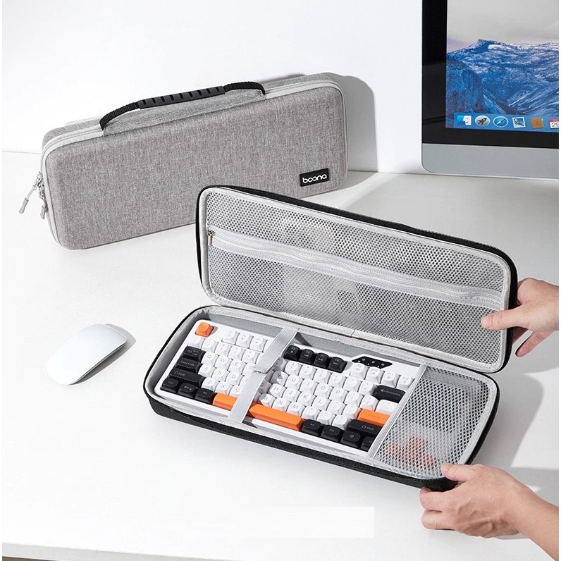 Hộp cứng chống sốc đựng bàn phím cơ kiêm túi bảo vệ bàn phím rời laptop Baona, Boona F039