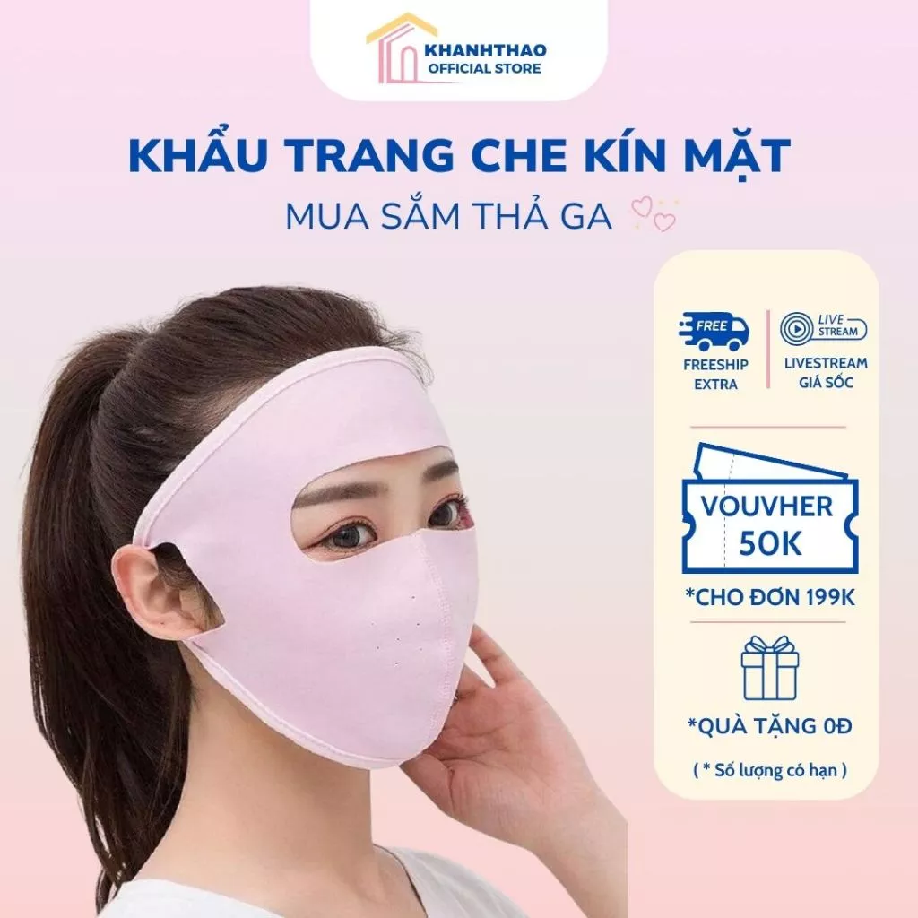 Khẩu Trang Ninja Che Kín Mặt Và Trán Giúp Thông Hơi Thoáng Khí - K209