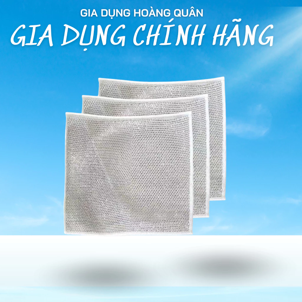 Khăn Lưới DIDOOGLT Dùng Lau Bát Chén Dĩa, Cọ Rửa Xoong Nồi, Chất Liệu Sợi Kim Loại Không Gỉ Chống Bám Dầu