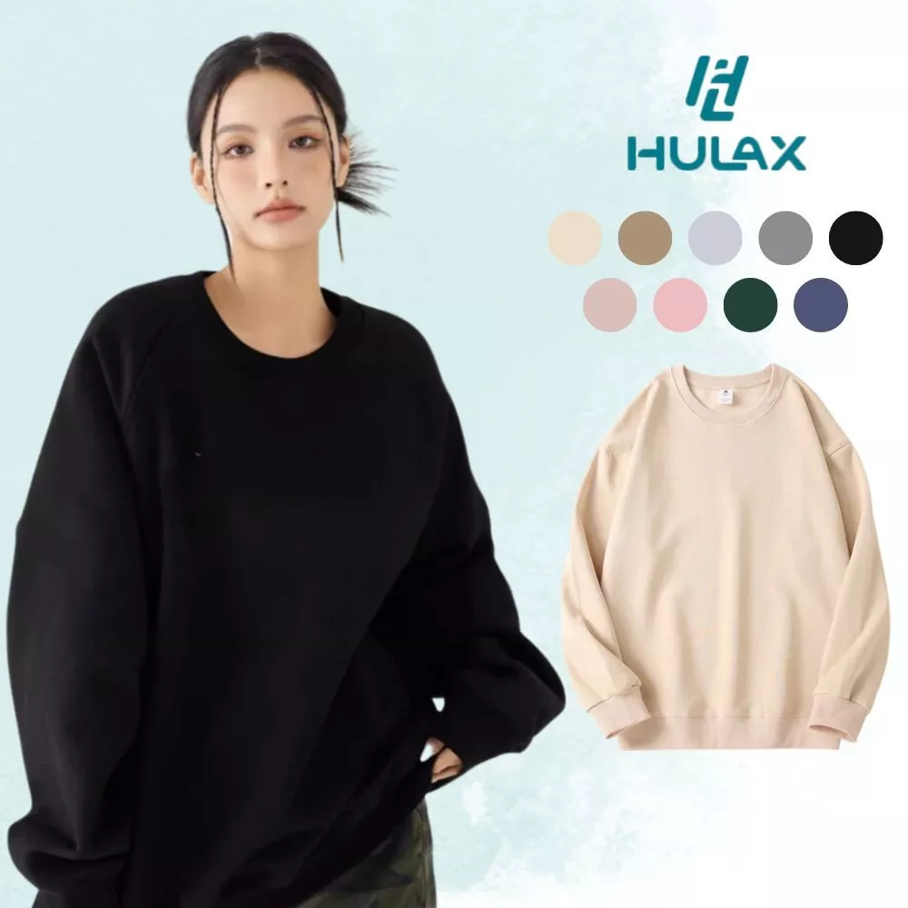 [Xả kho] Áo Nỉ Trơn Sweater Basic Nam Nữ Form Rộng, Áo Nỉ Unisex Cổ Tròn Dáng Rộng WT01 𝙃𝙐𝙇𝘼𝙓