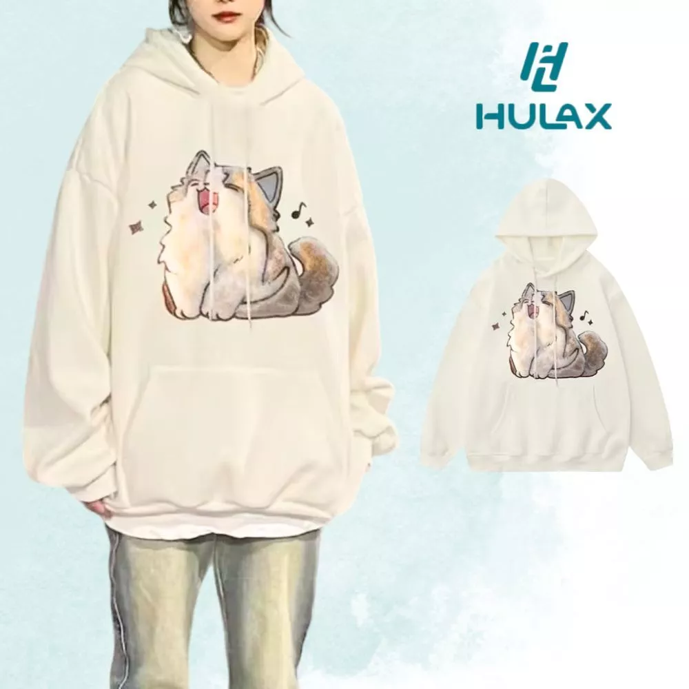 [Xả kho] Áo Hoodie Nỉ Nam Nữ Unisex In Hình Nổi Dễ Thương Form Oversize 𝙃𝙐𝙇𝘼𝙓