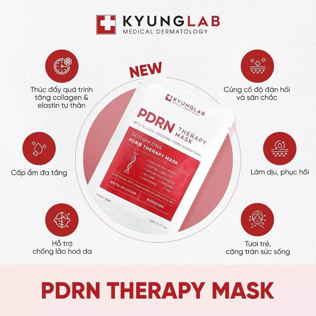 Mặt Nạ Phục hồi Da Cấp Ẩm Kyung Lab PDRN Therapy Mask 23ml