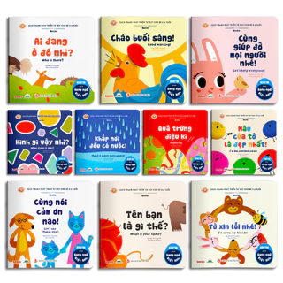 Sách - Combo 10 Quyển Ehon Phát Triển Tư Duy Cho Bé 0 - 6 Tuổi - Song Ngữ Việt Anh