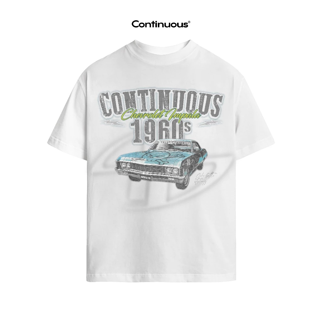 Áo thun Continuous - CTNS - "Ver 2" Chevrolet Impala 1960s/ White
