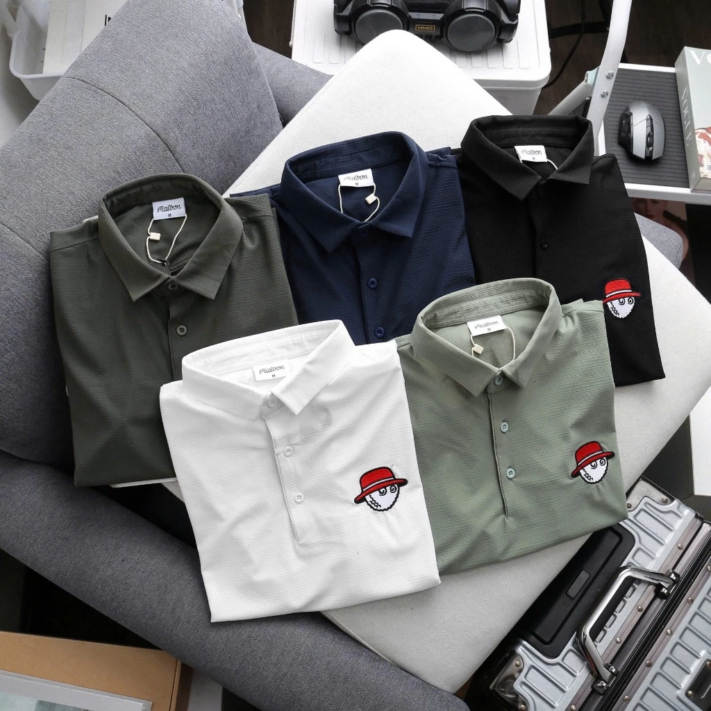 Áo thun polo golf chất vải thoáng khí form suông chống nhăn - 3bros
