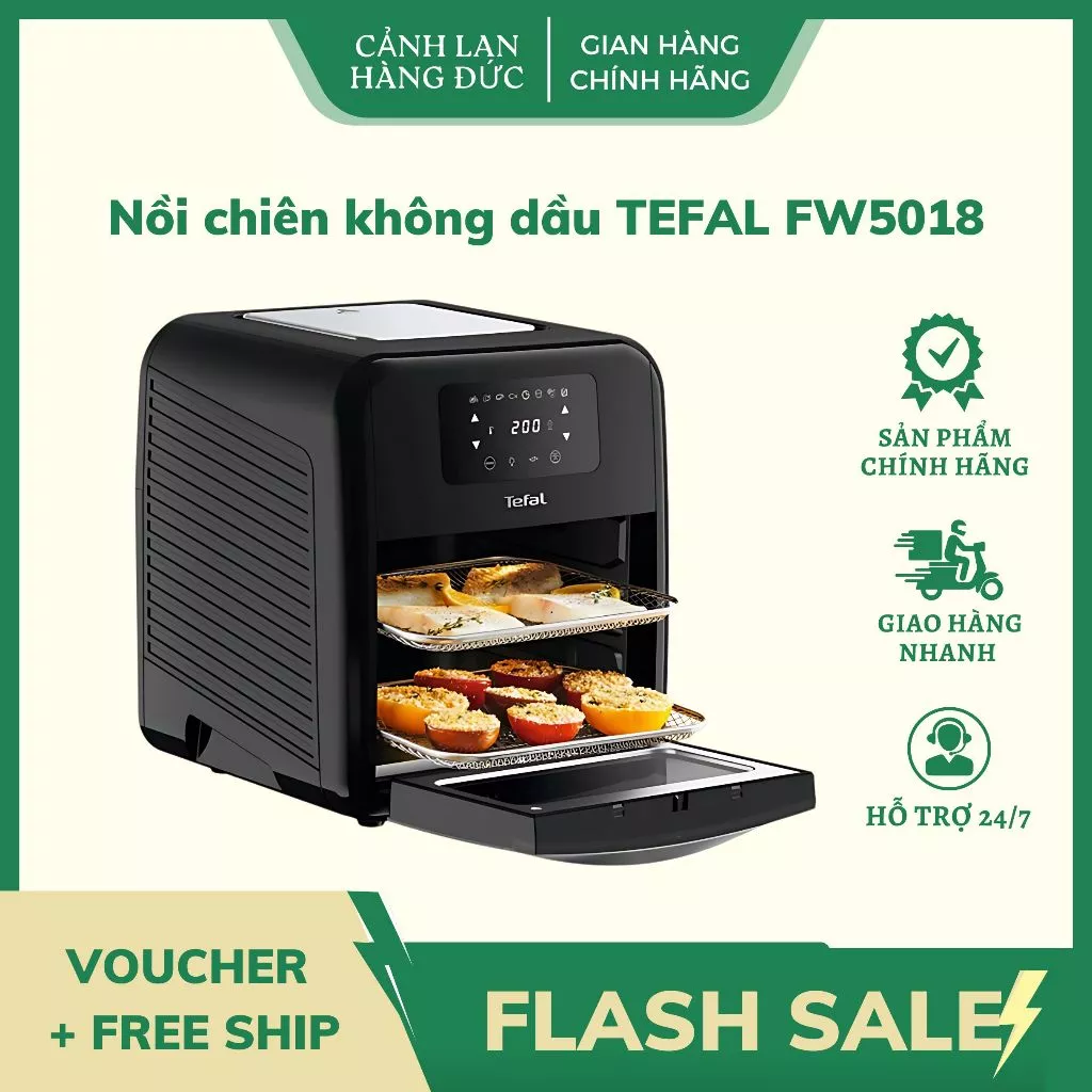 Nồi Chiên Không Dầu Tefal FW5018 - Lò Chiên 9 trong 1 (Dung tích 11 lít)