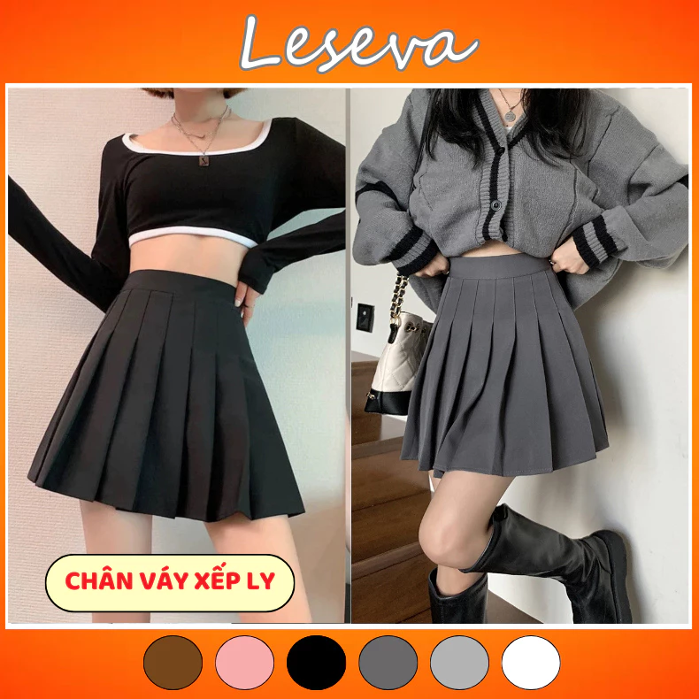 Chân váy tennis ngắn xếp ly dáng xòe thời trang nữ có quần bảo hộ hottrend thời trang F001 - LESEVA
