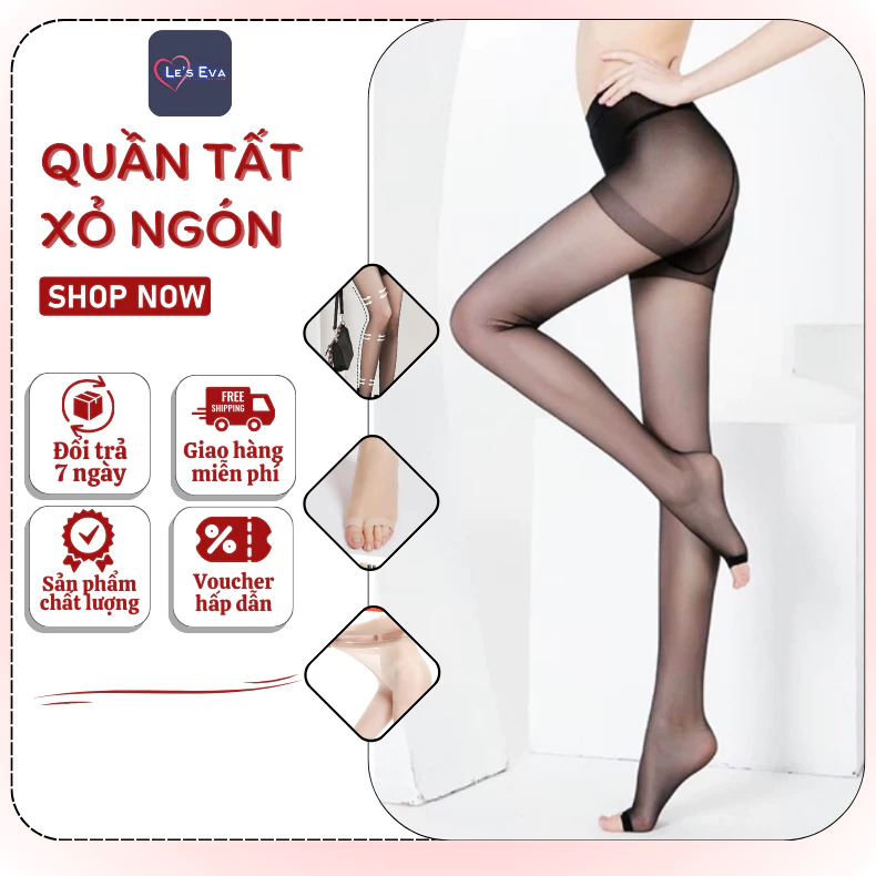 Quần tất nữ hở ngón siêu dai mềm mịn, Quần tất xỏ ngón quyến rũ siêu mỏng dai QT12 - Leeva Store