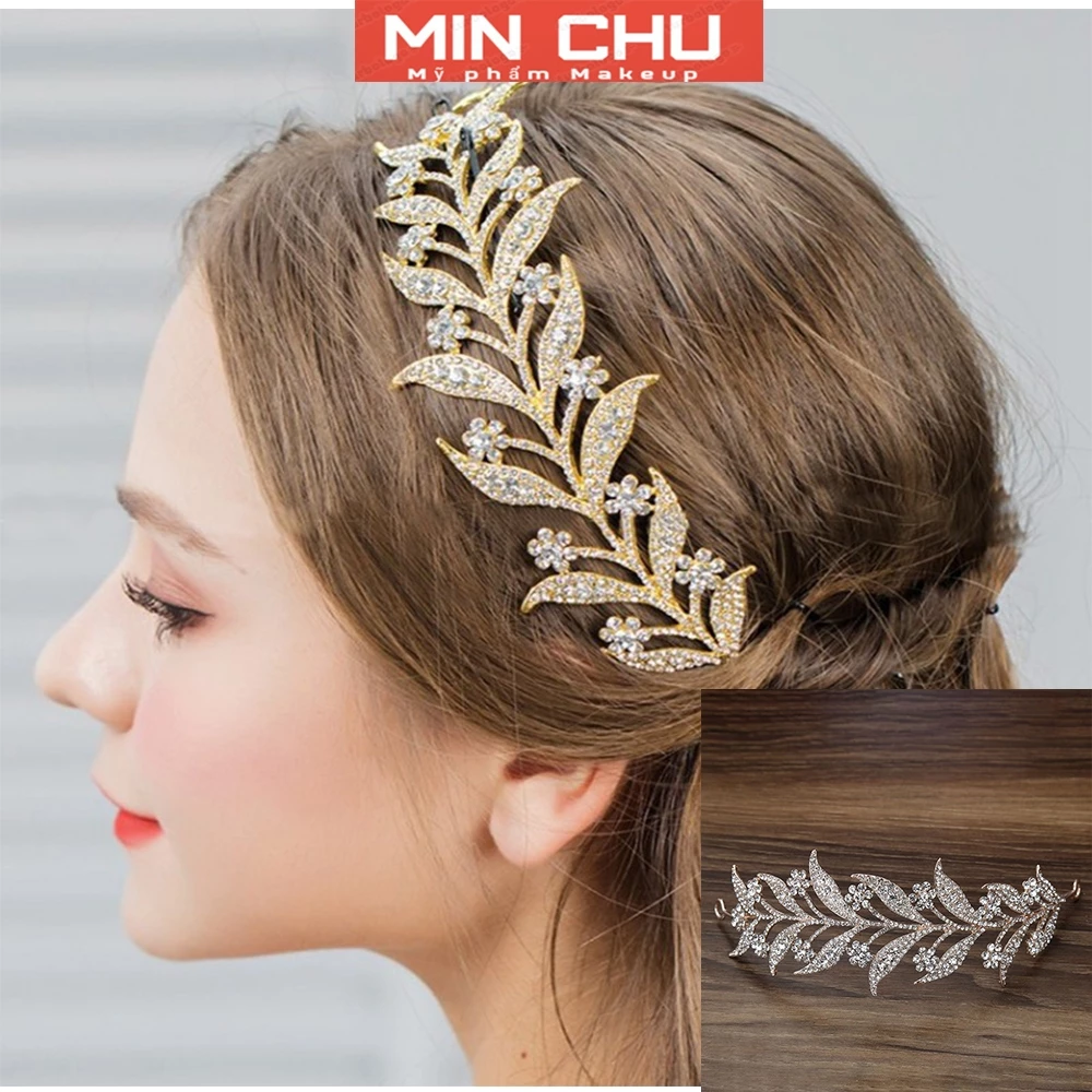 Cài Tóc Đính Hoa Trắng Đơn Giản Thời Trang Hàn Quốc Cao Cấp Cho Cô Dâu
