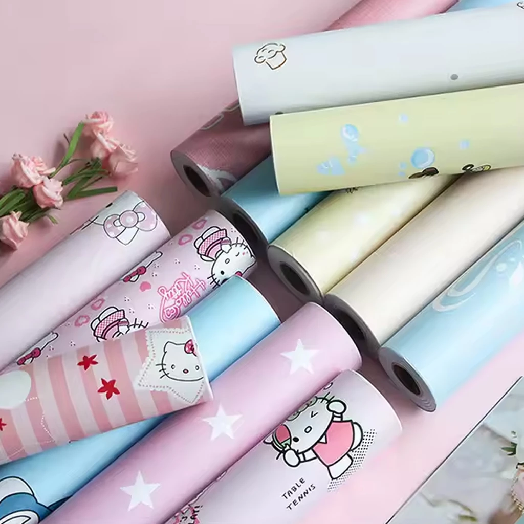 Giấy dán tường hoạt hình cho bé sẵn keo nhiều mẫu dán phòng ngủ trẻ em 0.45mx10m