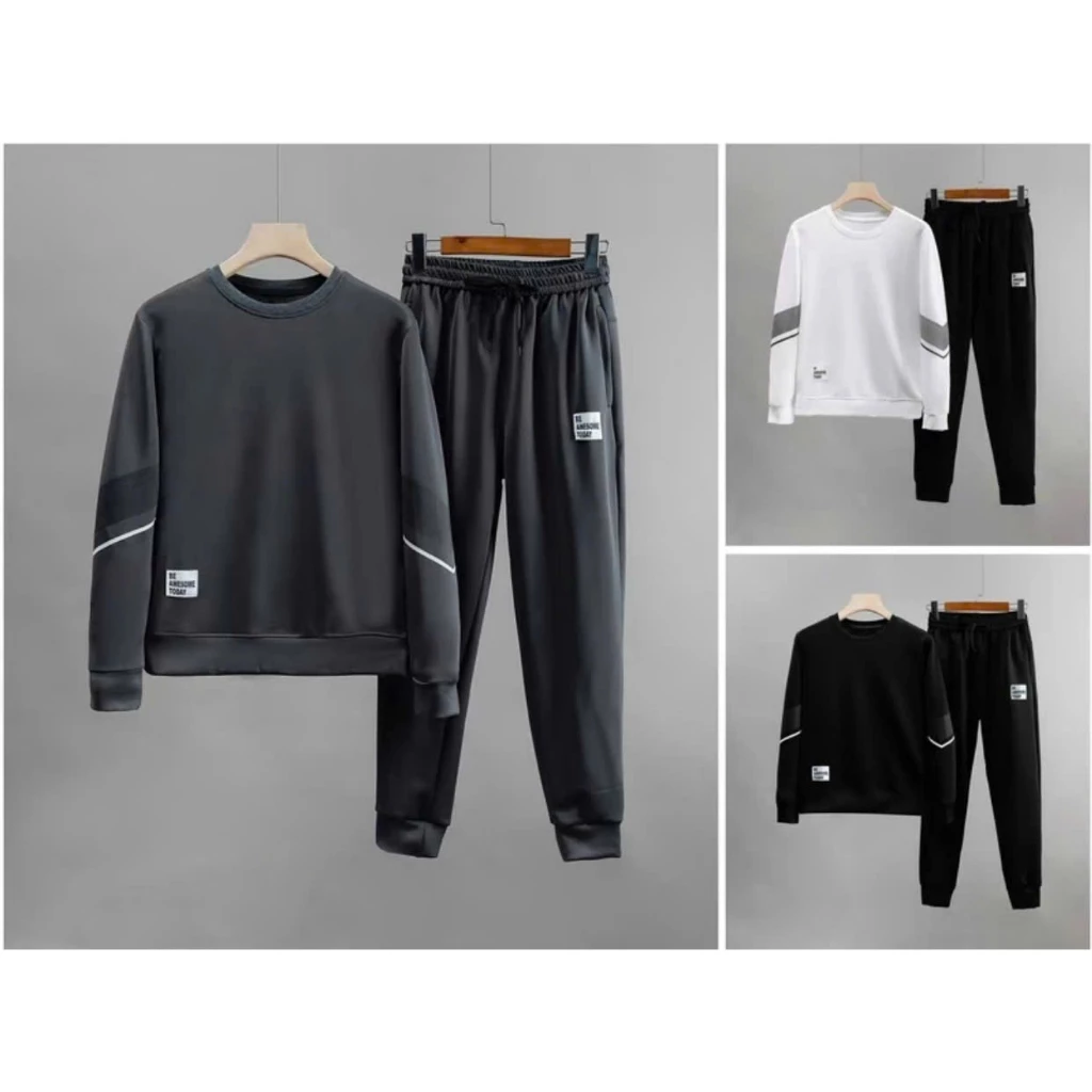 Bộ Thể Thao Nam Chất Nỉ Trẻ Trung Năng Động, Bộ Quần Áo Thể Thao Mùa Thu Đông Cao Cấp GAUSTORE - MH03