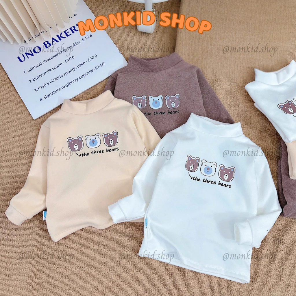 [LOẠI DÀY ĐẸP] Áo Giữ Nhiệt Chất Liệu Zip Lông QC Cao Cấp Siêu Ấm, Mềm Mại Cho Bé Size 5-15kg