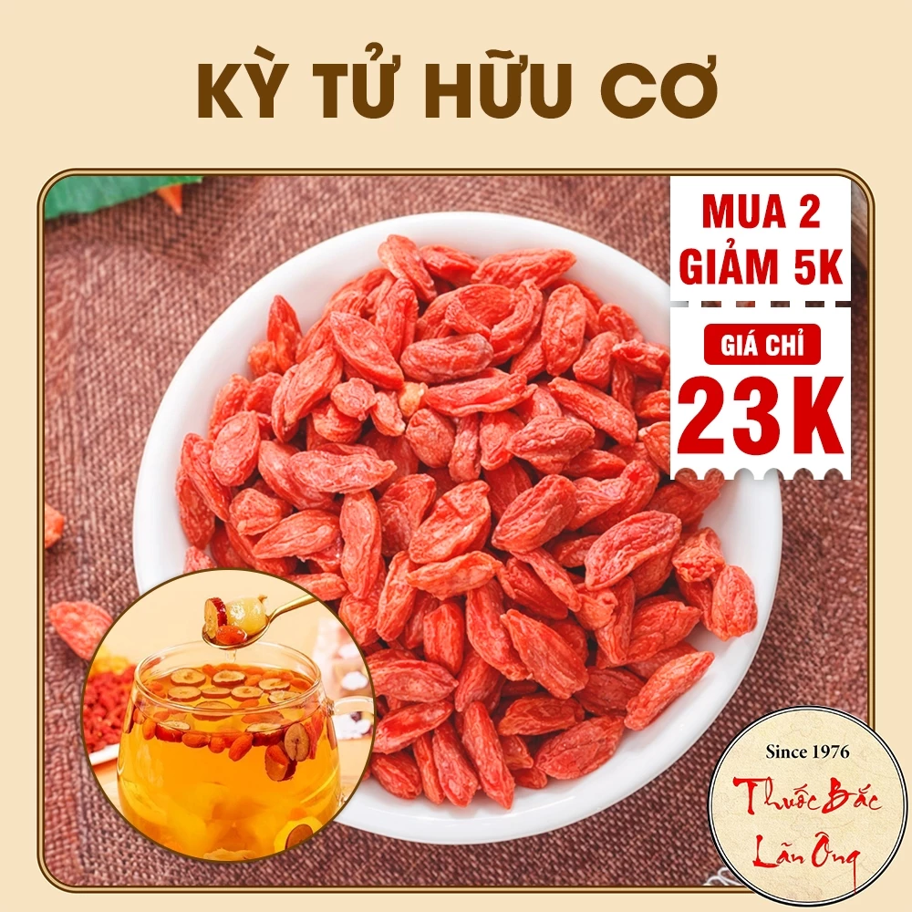 Kỳ tử ninh hạ 100g, hạt to, ngọt, trà kỷ tử, pha trà, hầm canh, nấu chè dưỡng nhan - Lãn Ông