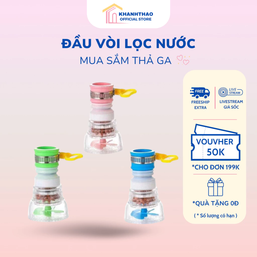 Đầu Vòi Lọc Nước Tăng Ap, Xoay 360 Độ Có Thể Kéo Dài, Đầu Lọc Tăng Áp Suất Mạnh, Chống Bắn,Tiện Lợi