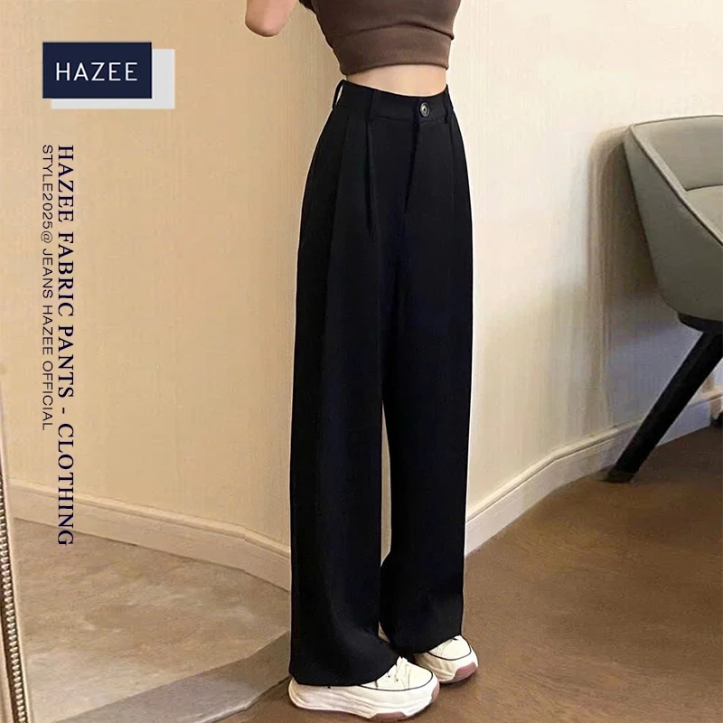Quần Tây Nữ Ống Suông Cạp Cao Dáng Dài – Tôn Dáng Thanh Lịch, Vải Mềm Mịn, Phong Cách Hàn Quốc