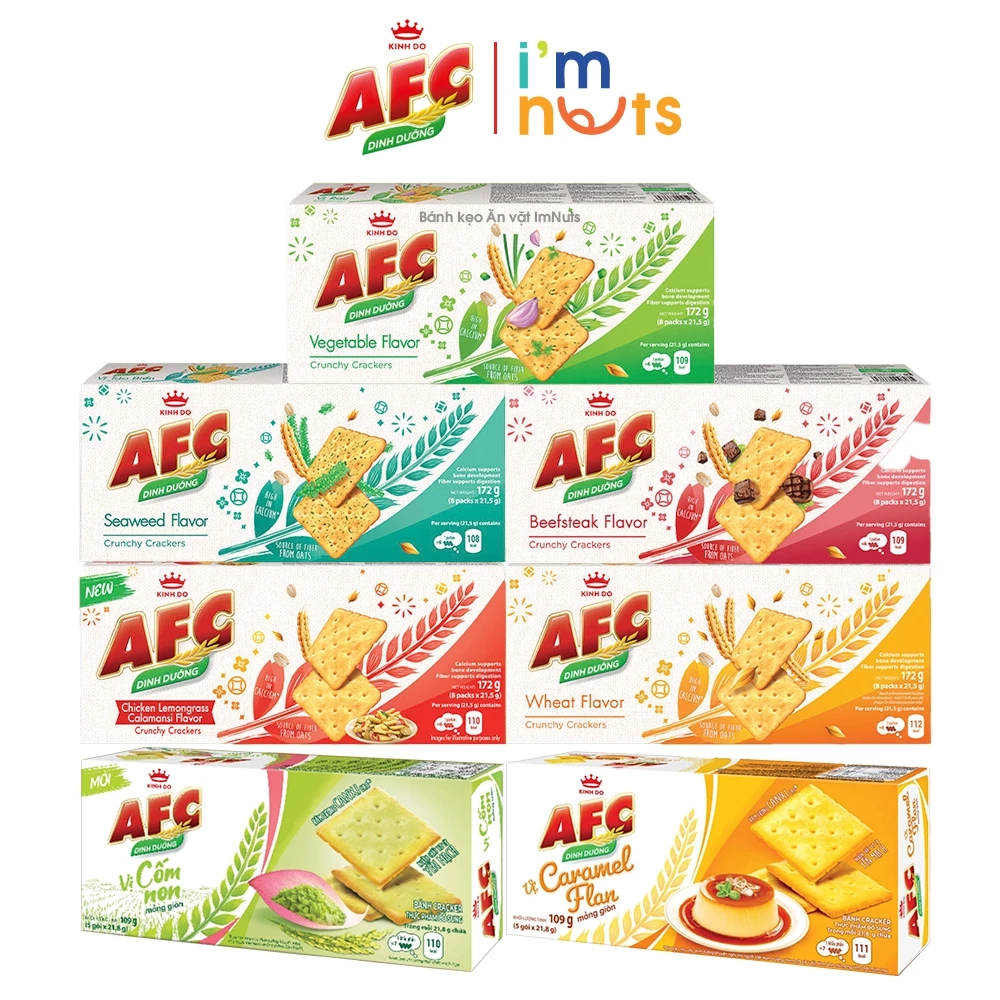Bánh quy Cracker AFC dinh dưỡng đủ vị