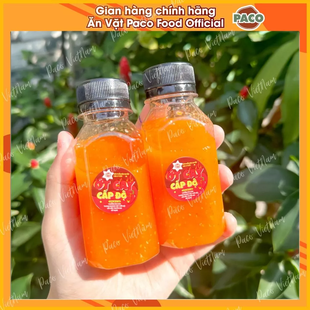 lẻ 1 chai ớt cay cấp độ mì cay Paco dùng để tăng cấp độ cay trong mì cay