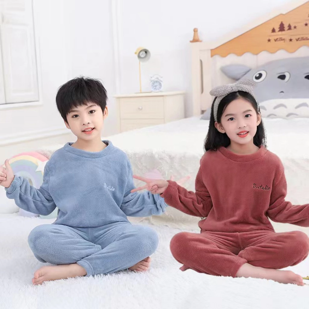 Bộ quần áo Lông Cừu mềm mịn mặc đi ngủ,mặc ở nhà cho Bé trai bé Gái hàng Quảng Châu (Clip thật)