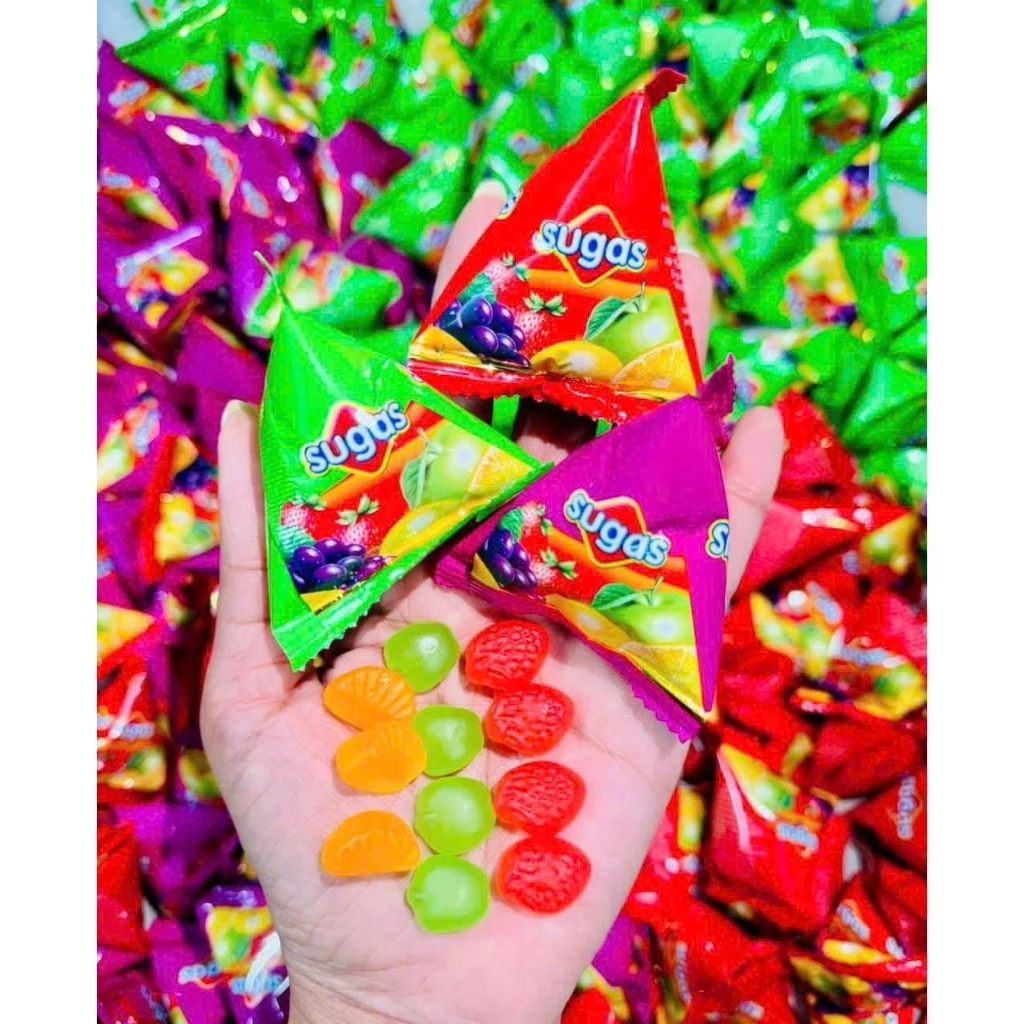 500G Kẹo Sugar Tam Giác Kẹo Dẻo Chip Siêu Ngon