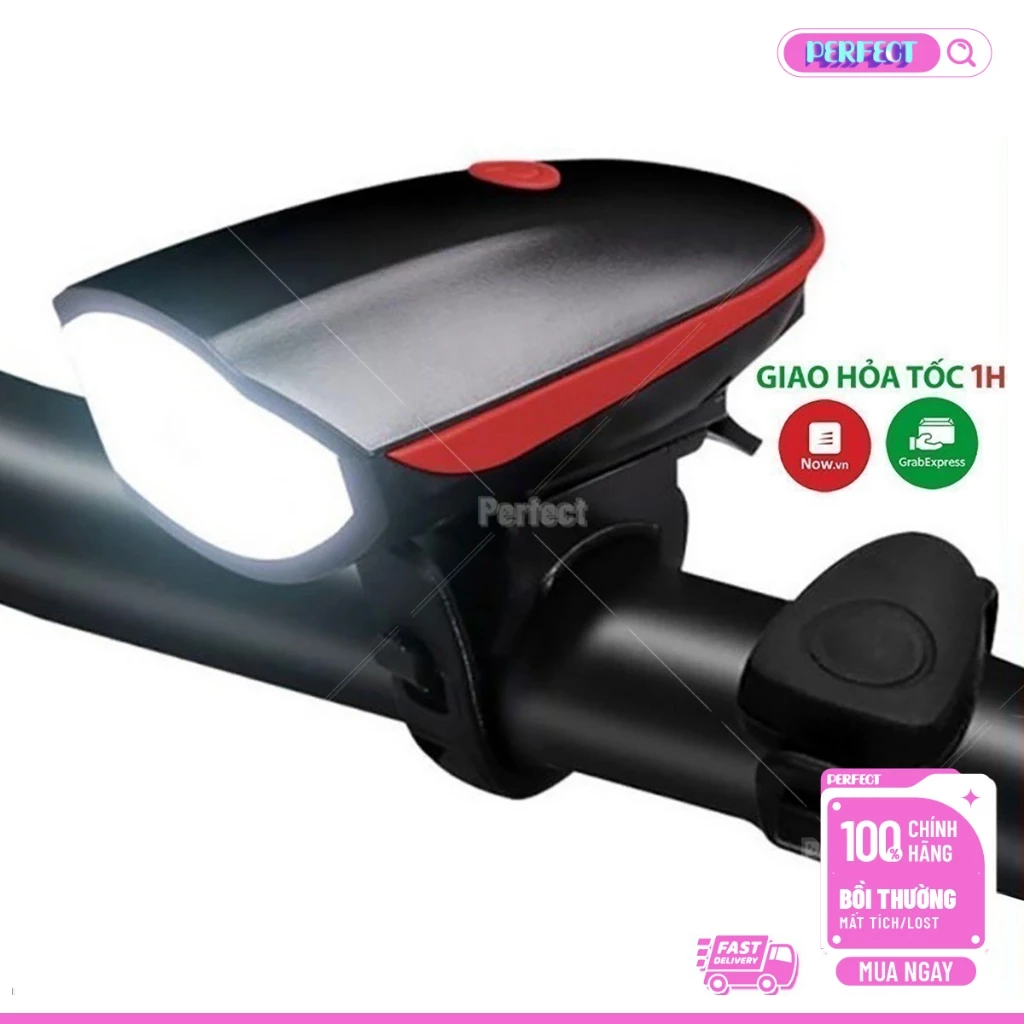 🚀 Đèn xe đạp thể thao siêu sáng có còi pin sạc usb led T6 chống nước  - Test hàng trước khi giao