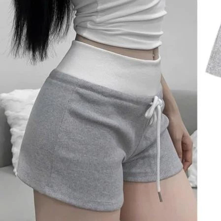 Quần Đùi Nữ Ôm Gọn Tôn Dáng Vải Thun Gân Co Giãn Basic Phối Viền Màu Nổi Bật- Q096